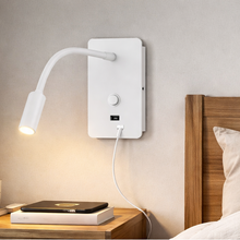 Cargar imagen en el visor de la galería, Aplique-led-flexible luz cálida blanco usb y usb C