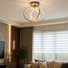 Cargar imagen en el visor de la galería, Plafón LED 3 Óvalos Móviles – Color Níquel | Luz Variable