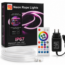 Cargar imagen en el visor de la galería, Cinta-neon-IP67-smart-RGB-Control-fondo-blanco