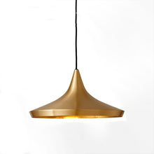 Cargar imagen en el visor de la galería, Colgante Estilo Tom Dixon Wide – Campana Abierta Bronce 35 cm – Rosca E27