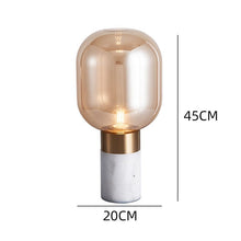 Cargar imagen en el visor de la galería, Lámpara portátil Nápoles Caramelo - Base de marmol