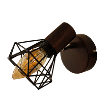 Cargar imagen en el visor de la galería, Aplique de Pared Estilo Industrial – Diseño Metálico en Jaula