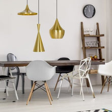 Cargar imagen en el visor de la galería, Colgante Estilo Tom Dixon Wide – Campana Abierta Bronce 35 cm – Rosca E27