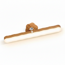 Cargar imagen en el visor de la galería, aplique recargable imantado simil madera ondulado con luz led tres temperaturas