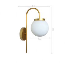 Cargar imagen en el visor de la galería, Aplique de pared Bolonia - vidrio y metal