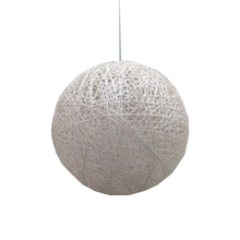 Cargar imagen en el visor de la galería, Lámpara Colgante Esfera 20cm - Hilo de cartón