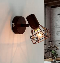 Cargar imagen en el visor de la galería, Aplique de Pared Estilo Industrial – Diseño Metálico en Jaula