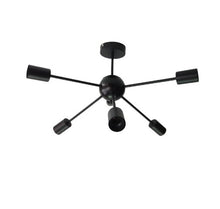Cargar imagen en el visor de la galería, Luminaria de Techo Sputnik Negro 3066C – 6 Brazos – Rosca E27