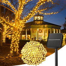 Cargar imagen en el visor de la galería, Guirnalda de Luces Solares 12m | 100 LED - Luz Cálida
