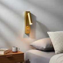 Cargar imagen en el visor de la galería, Aplique-pared-led-dorado-dirigible-con-cargador
