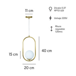 Luminaria Colgante Globo