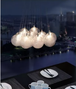 Luminaria colgante con globos led