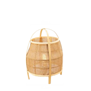 Lámpara de Mesa Bane de Bambú Natural – Estilo Rústico / Boho