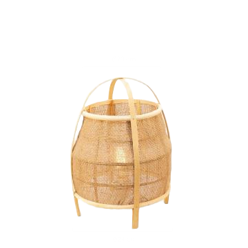 Lámpara de Mesa Bane de Bambú Natural – Estilo Rústico / Boho