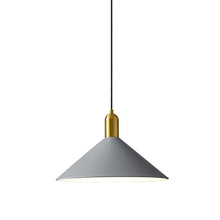 Cargar imagen en el visor de la galería, Luminaria Colgante Campana Metálica  – Negro | Gris | Blanco

