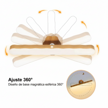 Cargar imagen en el visor de la galería, aplique imantado color simil madera, recargable y dirigible 360 sobre fondo blanco
