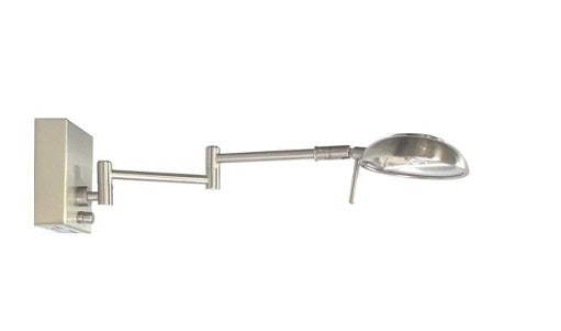 Aplique de pared Yurt en color níquel, dirigible con dimmer, estilo moderno.