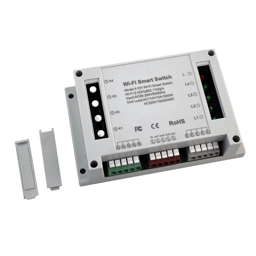 Interruptor Inteligente Wifi Domótica para 4 Circuitos